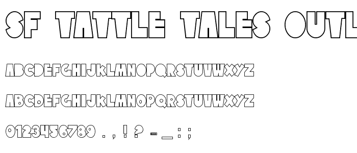 SF Tattle Tales Outline font